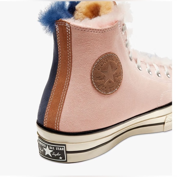Unisex Shearling-Lined Suede Color-Split Chuck 70 Hi - Picture 6 of 15